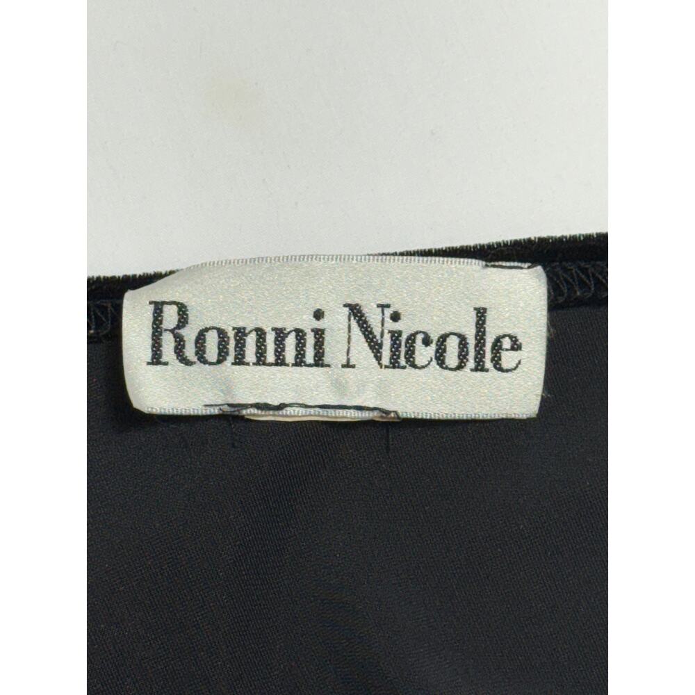Vintage 90s Ronni Nicole Maxi Dress Black Velvet Goth Gown Y2K Sz M/L/8? strech - Picture 4 of 10